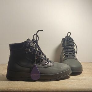 New Urban Outfitters Vagabond Women's Jill Black Leather Lace Hiker Boots Eur 39
